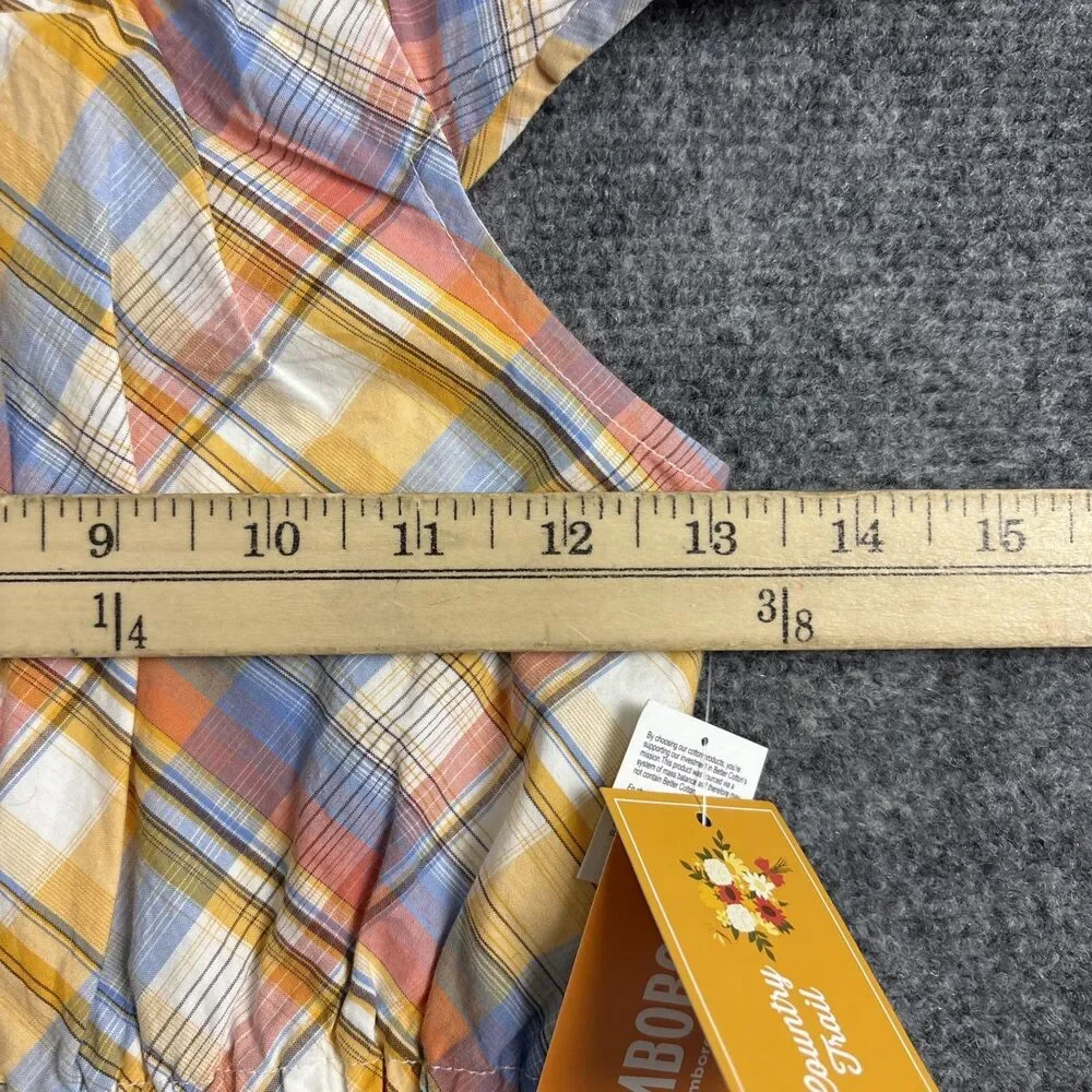 Gymboree Country Trail Girls Dress Size 8 Halo White Plaid Tiered